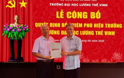 Trường Đại học Lương Thế Vinh công bố và trao Quyết định bổ nhiệm Phó Hiệu trưởng phụ trách Đào tạo
